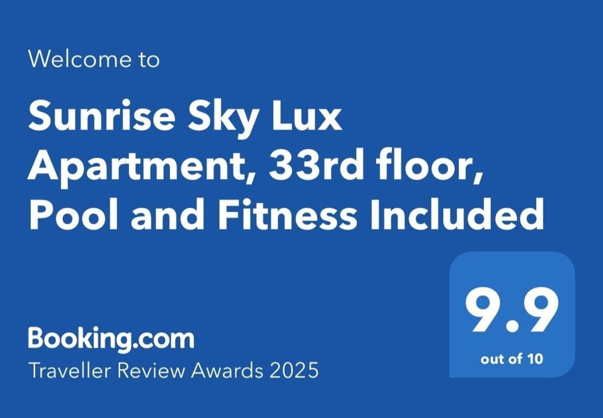 Sunrise Sky Lux Apartment, 33Rd Floor, Pool And Fitness Included Σκόπια Εξωτερικό φωτογραφία